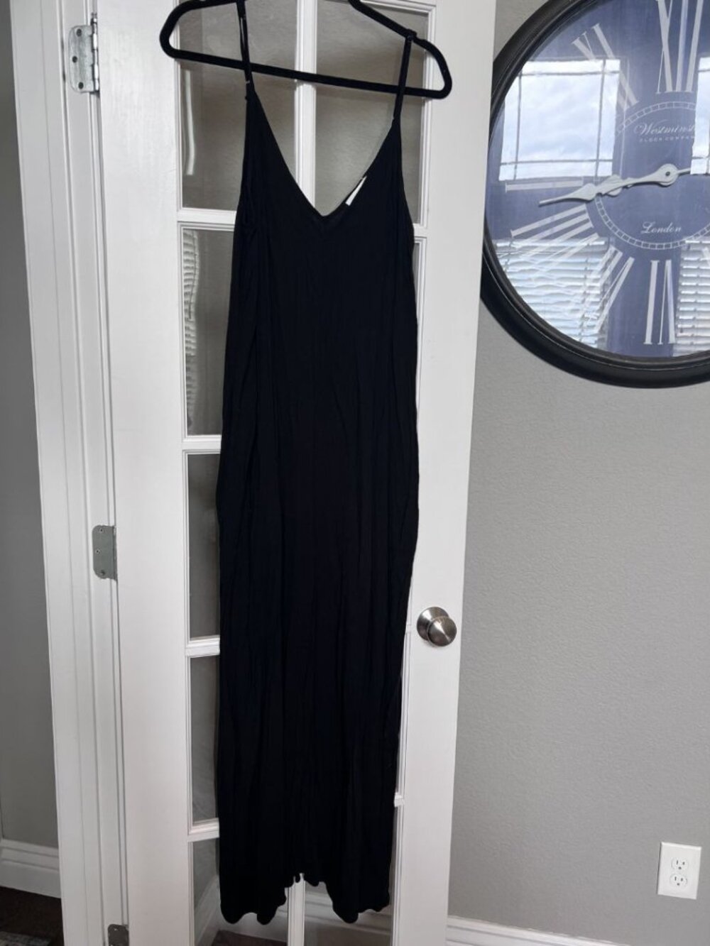 Treasure & Bond Gauzy Black Maxi Dress